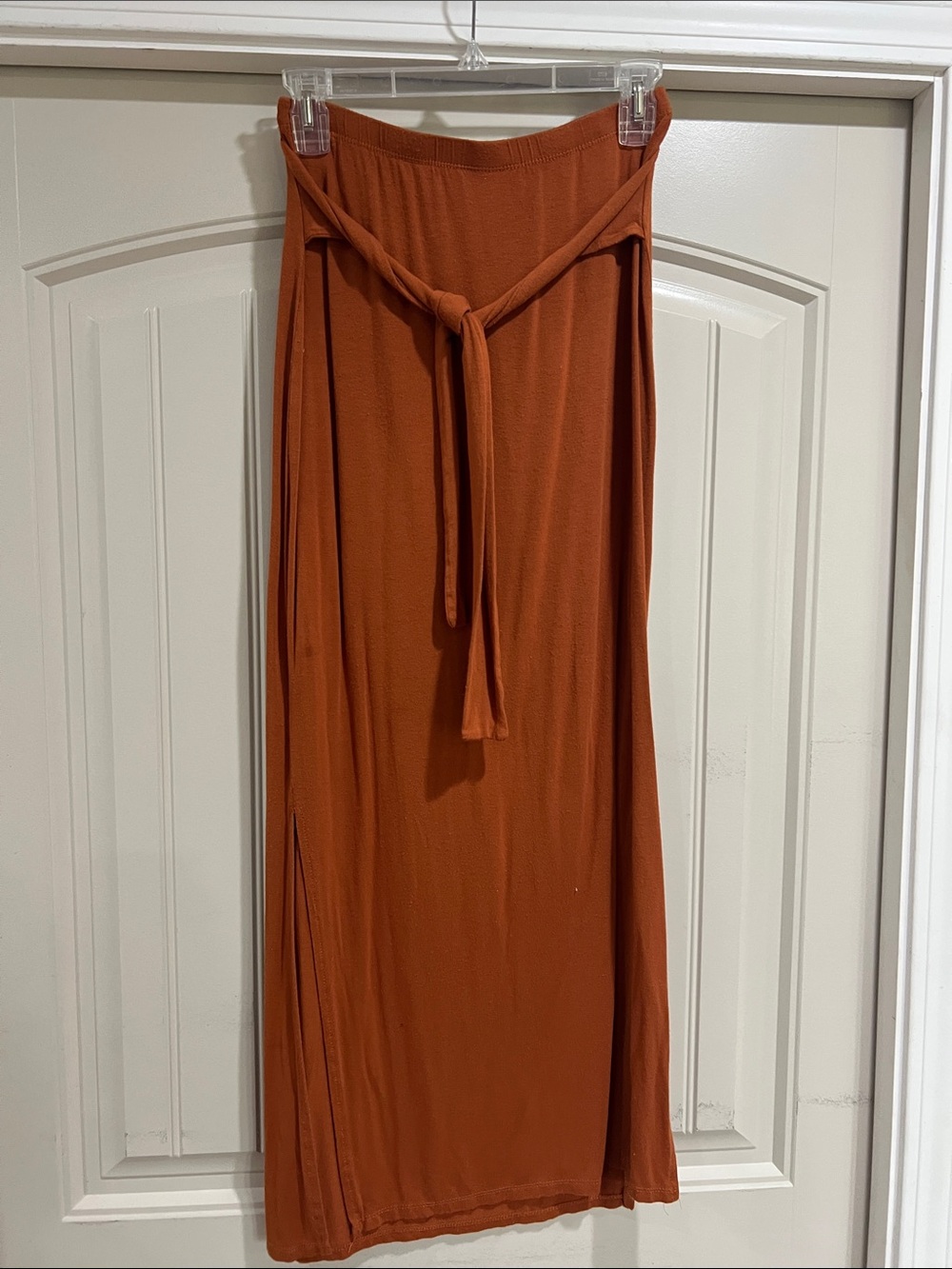 Rue21 Rust Orange Maxi Skirt with Tie Waist